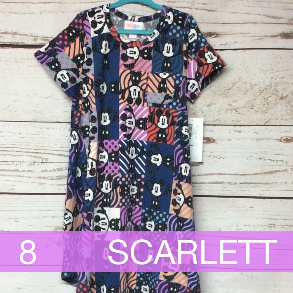 LuLaRoe Disney Mickey Scarlett Size 8 NWT